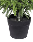 60" Green Artificial Pine Tree In Round Black Pot