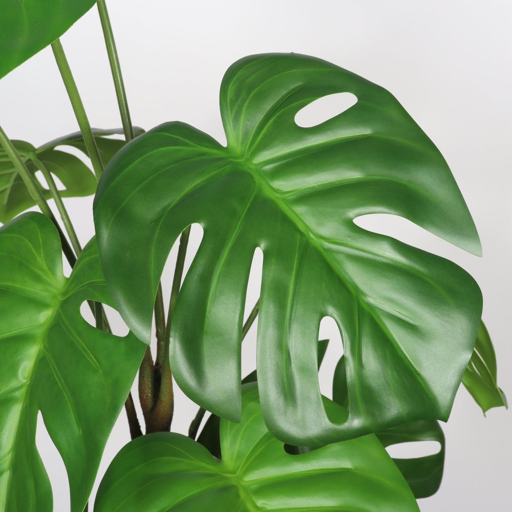 Set of Two 30" Green Artificial In Round White Pot