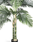 60" Green Artificial Palm Tree In Round Black Pot