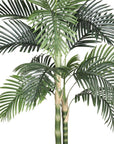 60" Green Artificial Palm Tree In Round Black Pot