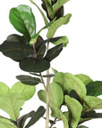 72" Green Artificial Fiddle Leaf Tree In Round Black Pot
