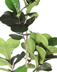 72" Green Artificial Fiddle Leaf Tree In Round Black Pot