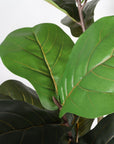 72" Green Artificial Fiddle Leaf Tree In Round Black Pot