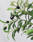 96" Green Artificial Olive Tree In Round Black Pot