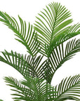 Set of Two 62" Green Artificial Palm Tree In Round Black Pot