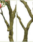 84" Pink Artificial Flowering Tree In Round White Planter