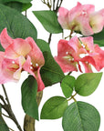 84" Pink Artificial Flowering Tree In Round White Planter