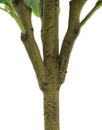 62" Green Artificial In Round Black Pot