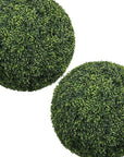 Set of Two 22" Green Artificial Boxwood Tree