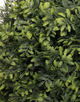 Set of Two 22" Green Artificial Boxwood Tree In Round Black Pot