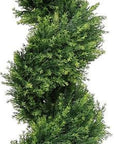 84" Green Artificial Cypress Tree In Round Black Pot