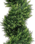 84" Green Artificial Cypress Tree In Round Black Pot