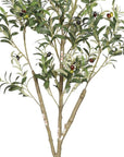 60" Green Artificial Olive Tree In Round Black Pot