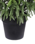 Set of Two 48" Green Artificial Pine Tree In Round Black Pot
