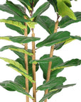 62" Green Artificial Fiddle Leaf Tree In Round White Pot