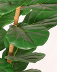 62" Green Artificial Fiddle Leaf Tree In Round White Pot
