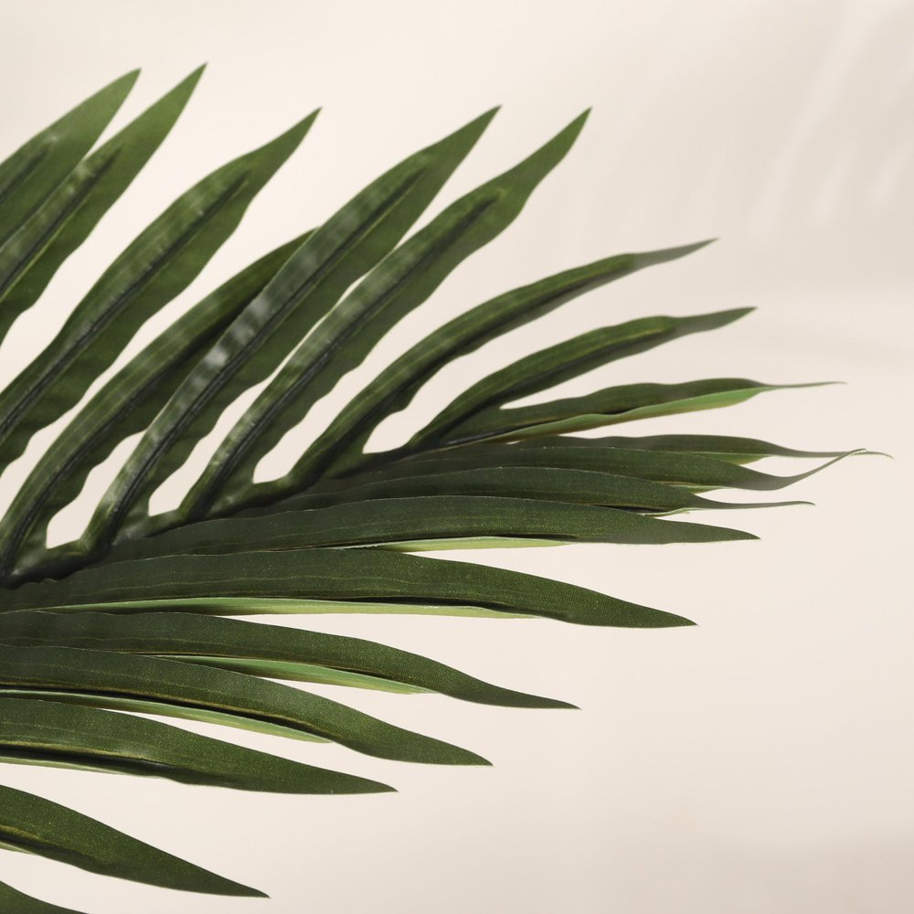 72" Green Artificial Palm Tree In Round Black Pot