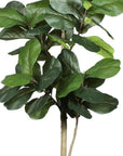 84" Green Artificial Fiddle Leaf Tree In Round Black Pot