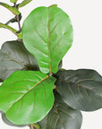 84" Green Artificial Fiddle Leaf Tree In Round Black Pot