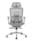 Blue Adjustable Height Swivel Rolling Gaming Chair With Footrest