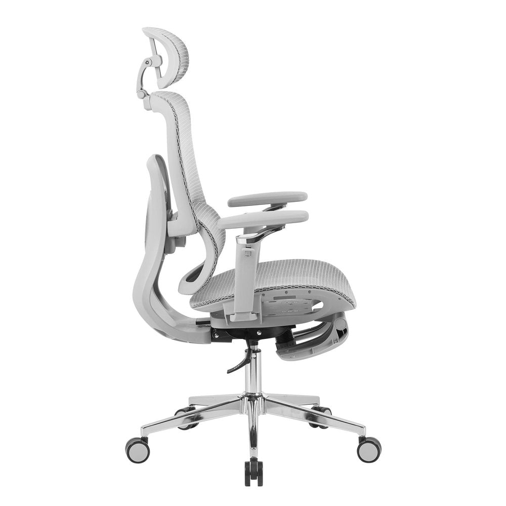 Blue Adjustable Height Swivel Rolling Gaming Chair With Footrest