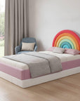 Rainbow And Pink Solid Wood And Upholstery Upholstered Twin Rainbow