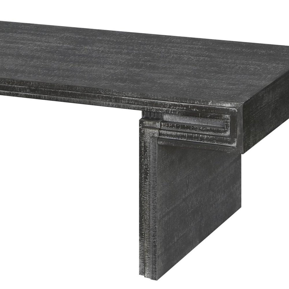 48" Natural Wood And Solid Wood Distressed Frame Coffee Table