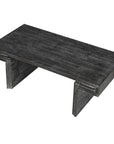 48" Natural Wood And Solid Wood Distressed Frame Coffee Table