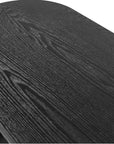 60" Black Wood Oval Pedestal Console Table
