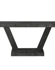 60" Natural Wood Distressed Pedestal Console Table