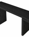 60" Black Wood Pedestal Console Table