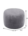 35" Gray Upholstered Bean Bag Chair