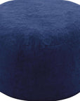 46" Blue Upholstered Bean Bag Chair