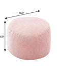 46" Pink Upholstered Bean Bag Chair