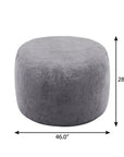 46" Gray Upholstered Bean Bag Chair