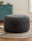55" Black Upholstered Bean Bag Chair