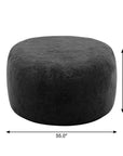 55" Black Upholstered Bean Bag Chair