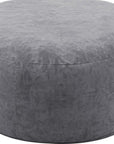 55" Gray Upholstered Bean Bag Chair