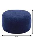 55" Blue Upholstered Bean Bag Chair