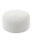 55" White Upholstered Bean Bag Chair