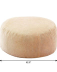 62" Camel Upholstered Bean Bag Chair