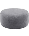 62" Gray Upholstered Bean Bag Chair