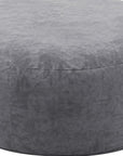 62" Gray Upholstered Bean Bag Chair