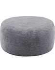 62" Gray Upholstered Bean Bag Chair