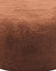 62" Brown Upholstered Bean Bag Chair