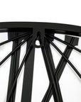 36" Black Iron Digital Round Wall Clock