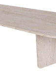 52" Tan Melamine Veneer And Wood Oval Double Pedestal Coffee Table