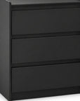 24" White Wood Three Drawer Nightstand with USB Port and Integrated Tech
