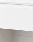 24" White Wood One Drawer Nightstand