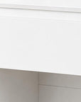 24" White Wood One Drawer Nightstand